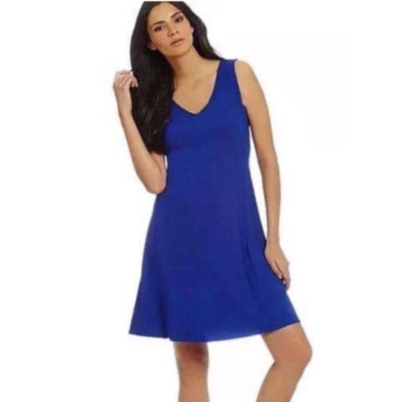 eileen fisher viscose jersey v neck dress